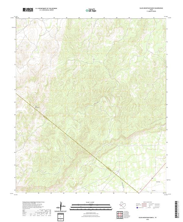 US Topo 7.5-minute map for Glass Mountain Ranch TX