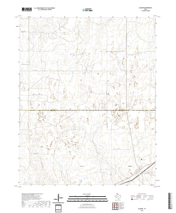 US Topo 7.5-minute map for Glazier TX
