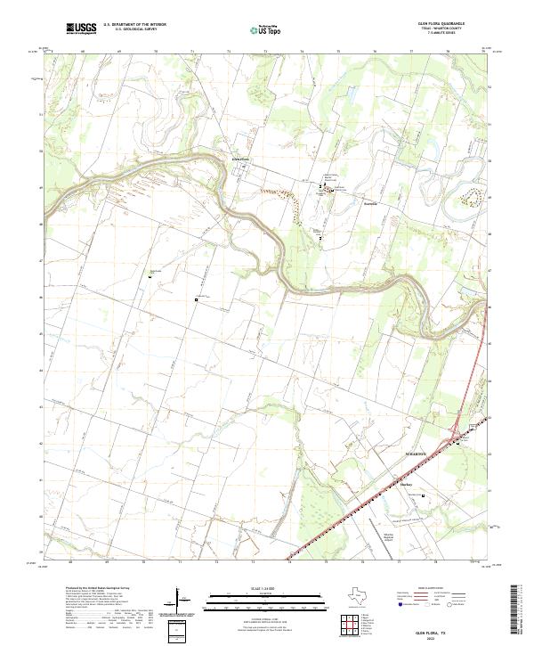 US Topo 7.5-minute map for Glen Flora TX