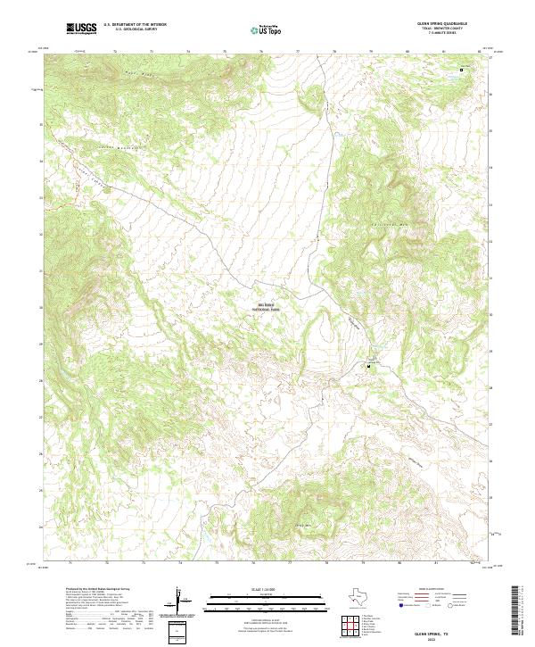 US Topo 7.5-minute map for Glenn Spring TX