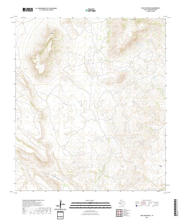 US Topo 7.5-minute map for Goat Mountain TX
