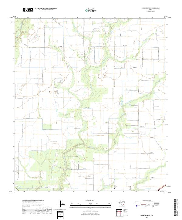 US Topo 7.5-minute map for Gobbler Creek TX