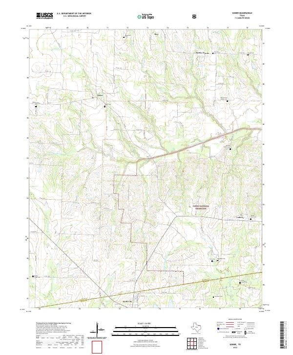 US Topo 7.5-minute map for Gober TX