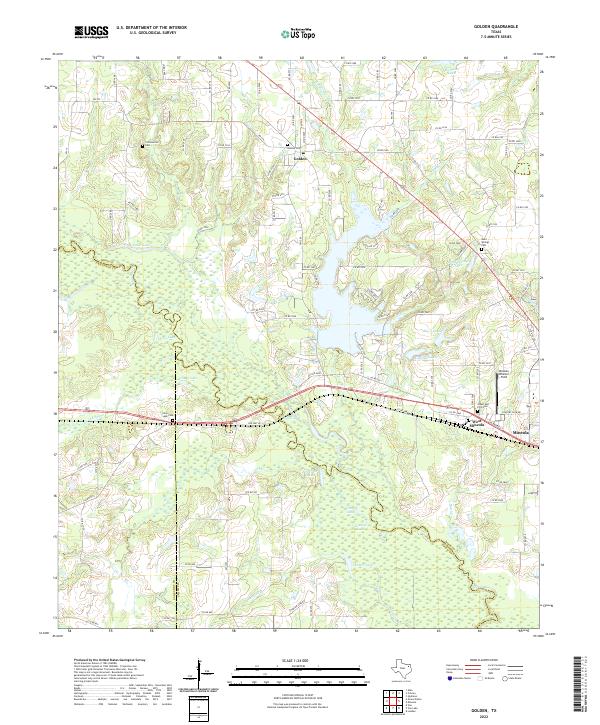 US Topo 7.5-minute map for Golden TX