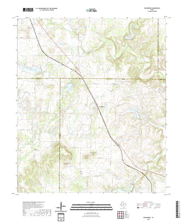US Topo 7.5-minute map for Goldsboro TX