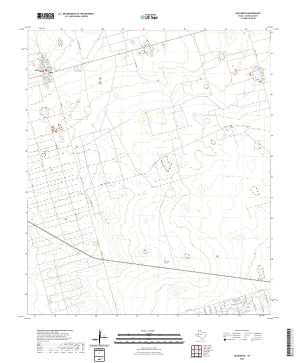 US Topo 7.5-minute map for Goldsmith TX