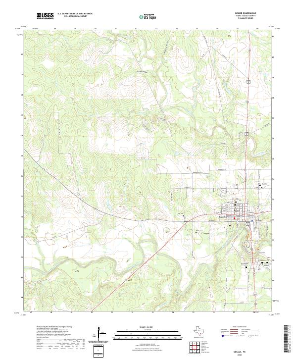US Topo 7.5-minute map for Goliad TX