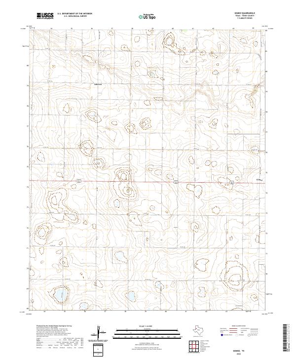 US Topo 7.5-minute map for Gomez TX