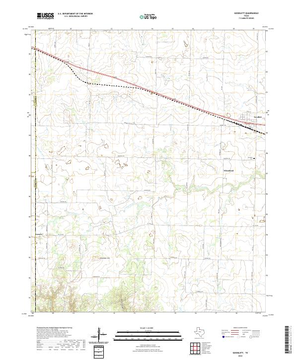 US Topo 7.5-minute map for Goodlett TX