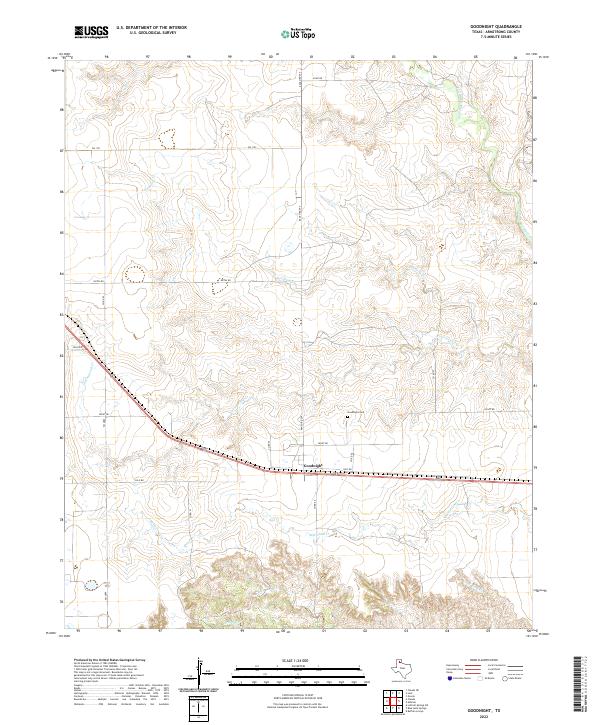 US Topo 7.5-minute map for Goodnight TX