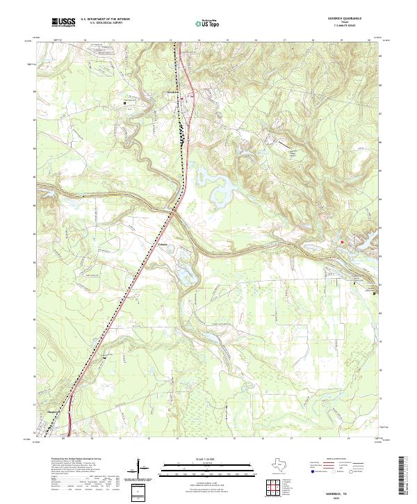US Topo 7.5-minute map for Goodrich TX
