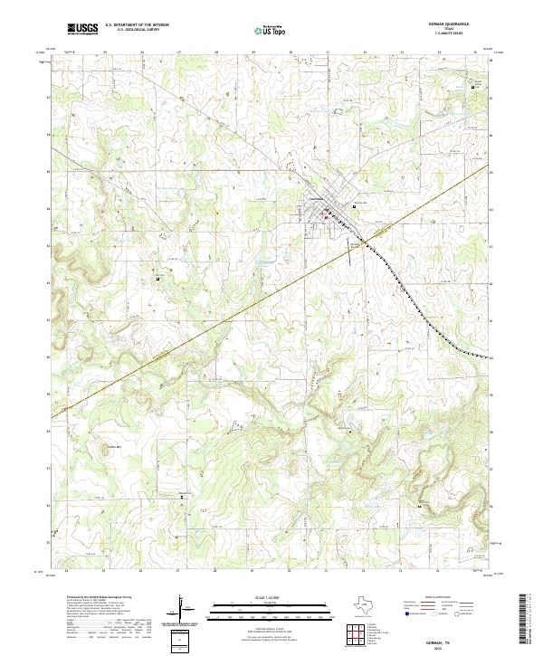 US Topo 7.5-minute map for Gorman TX