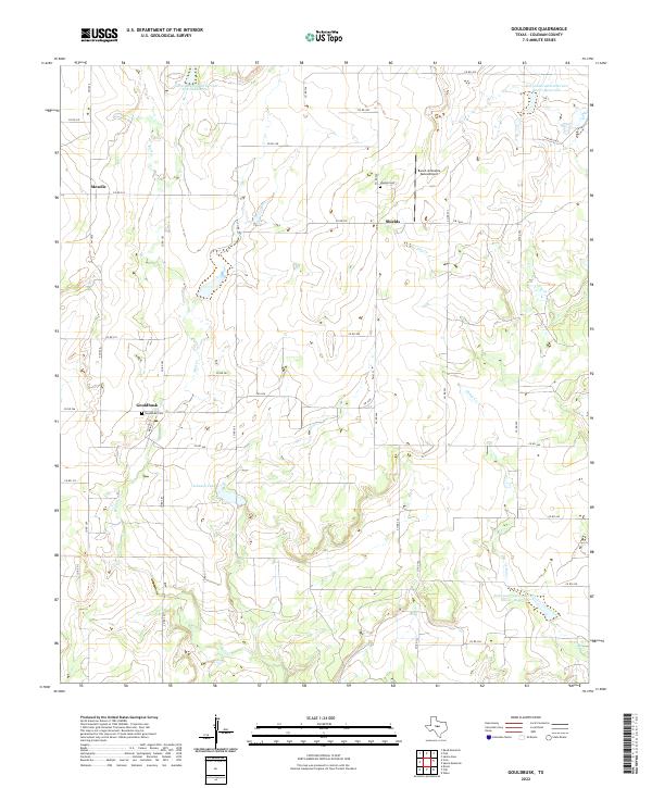 US Topo 7.5-minute map for Gouldbusk TX