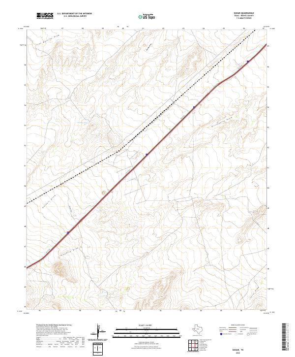 US Topo 7.5-minute map for Gozar TX