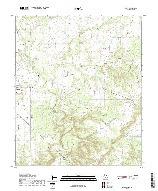 US Topo 7.5-minute map for Graford East TX