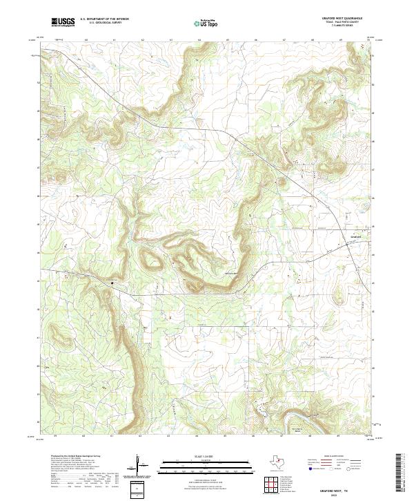 US Topo 7.5-minute map for Graford West TX