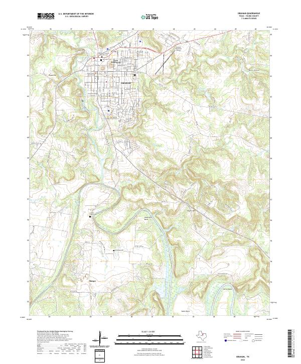 US Topo 7.5-minute map for Graham TX