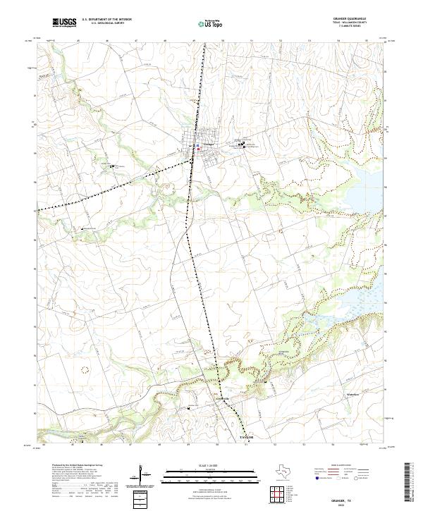 US Topo 7.5-minute map for Granger TX