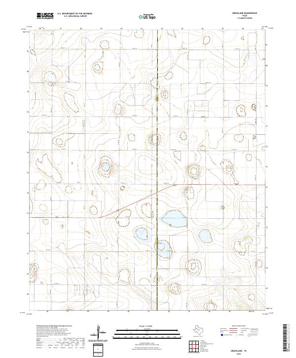 US Topo 7.5-minute map for Grassland TX