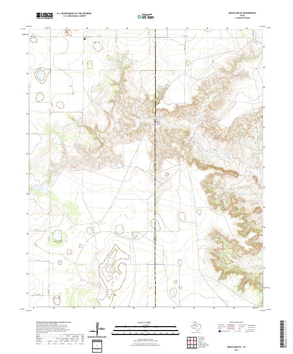 US Topo 7.5-minute map for Grassland SE TX