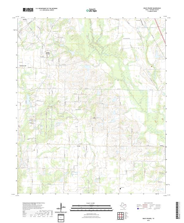 US Topo 7.5-minute map for Grays Prairie TX