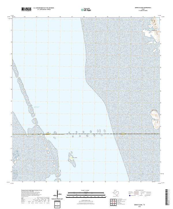 US Topo 7.5-minute map for Green Island TX