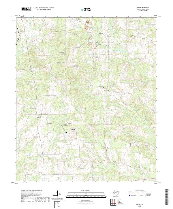 US Topo 7.5-minute map for Griffin TX