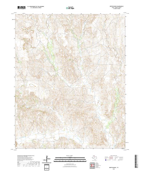 US Topo 7.5-minute map for Griffin Ranch TX