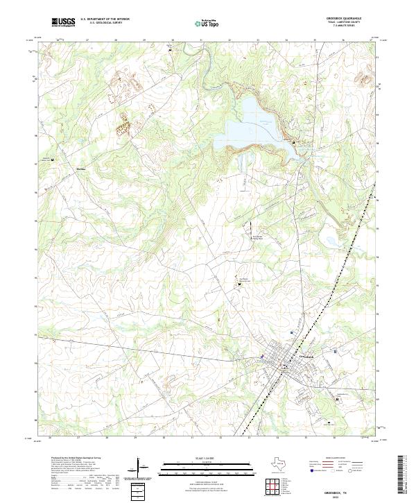 US Topo 7.5-minute map for Groesbeck TX