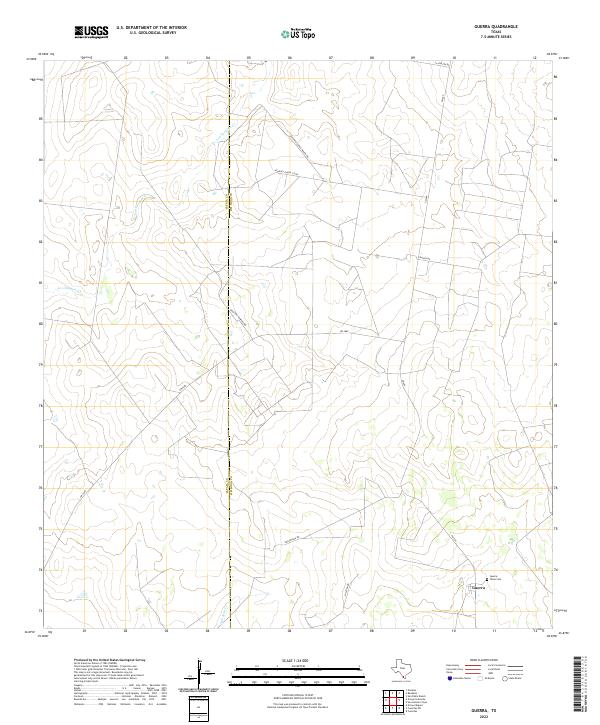 US Topo 7.5-minute map for Guerra TX