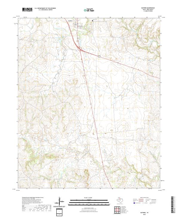 US Topo 7.5-minute map for Guthrie TX