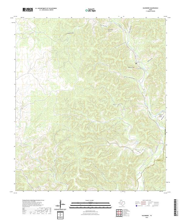 US Topo 7.5-minute map for Hackberry TX