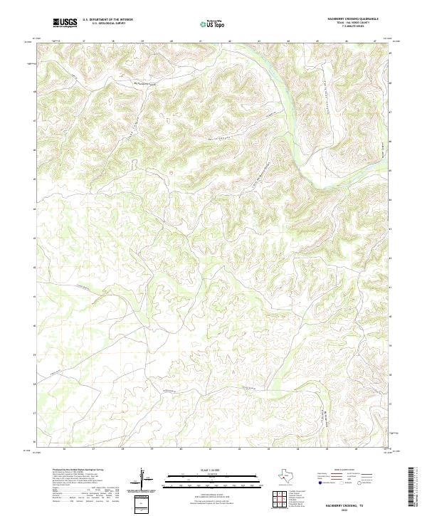 US Topo 7.5-minute map for Hackberry Crossing TX