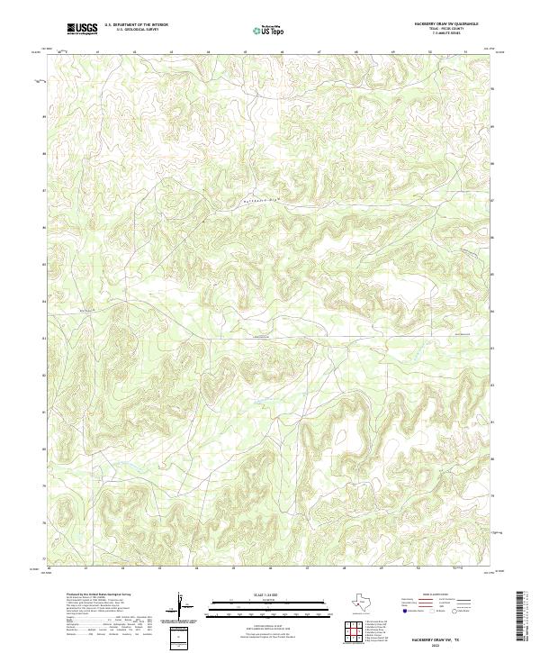 US Topo 7.5-minute map for Hackberry Draw SW TX
