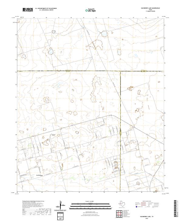 US Topo 7.5-minute map for Hackberry Lake TX