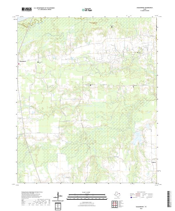 US Topo 7.5-minute map for Hagansport TX