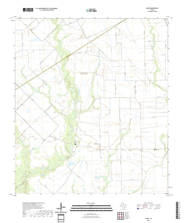 US Topo 7.5-minute map for Hahn TX