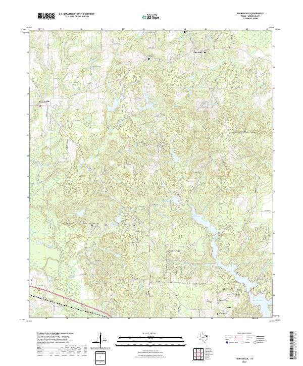 US Topo 7.5-minute map for Hainesville TX