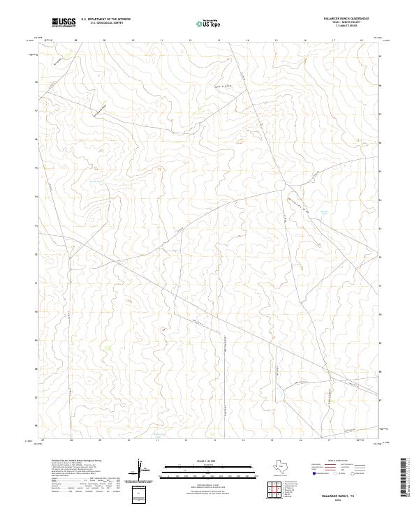US Topo 7.5-minute map for Halamicek Ranch TX