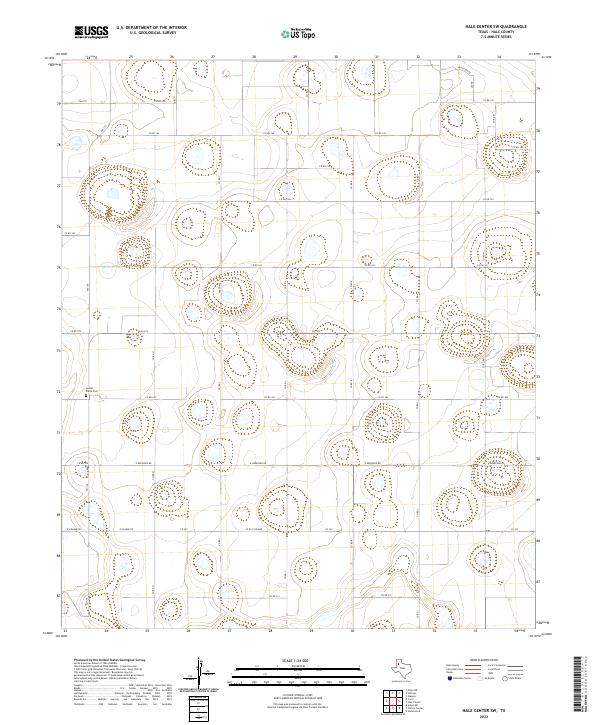 US Topo 7.5-minute map for Hale Center SW TX