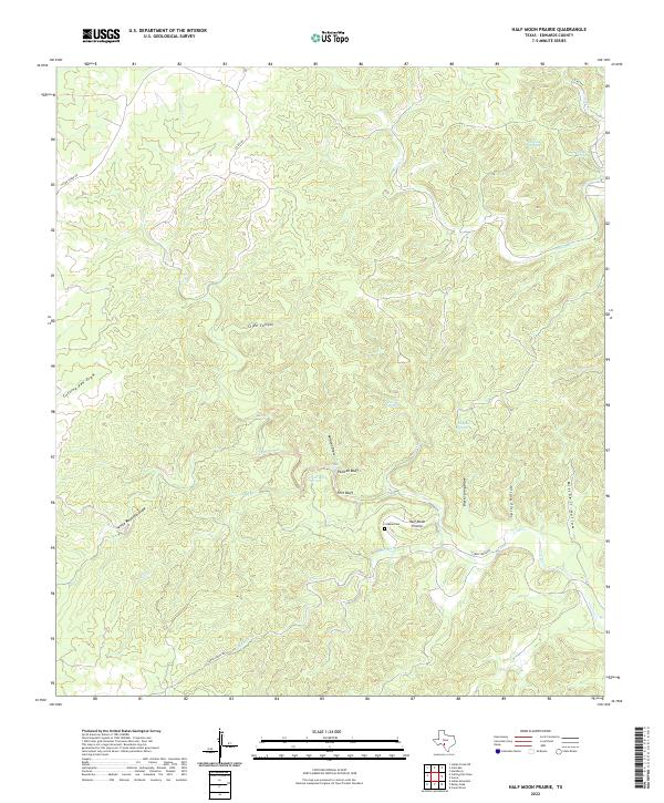 US Topo 7.5-minute map for Half Moon Prairie TX
