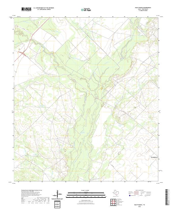 US Topo 7.5-minute map for Halff Ranch TX