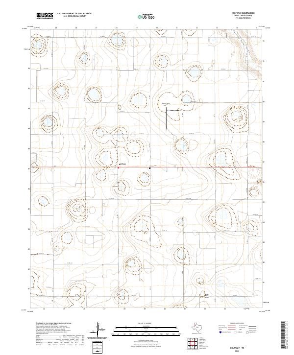 US Topo 7.5-minute map for Halfway TX