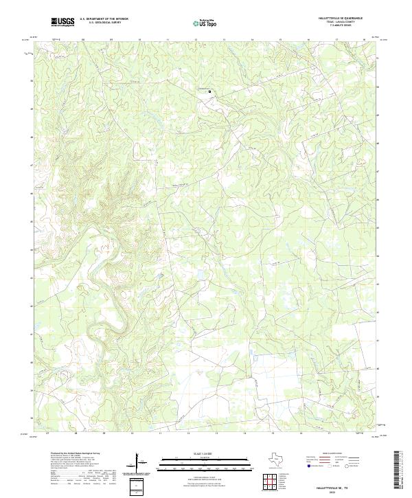 US Topo 7.5-minute map for Hallettsville SE TX