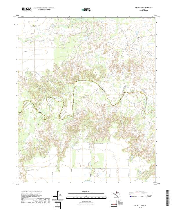 US Topo 7.5-minute map for Halsell Ranch TX