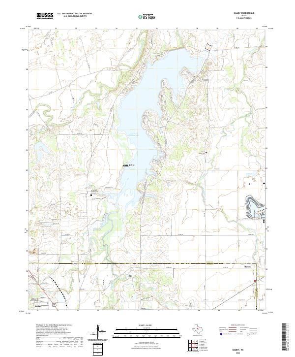 US Topo 7.5-minute map for Hamby TX
