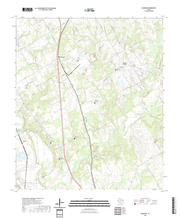US Topo 7.5-minute map for Hammond TX