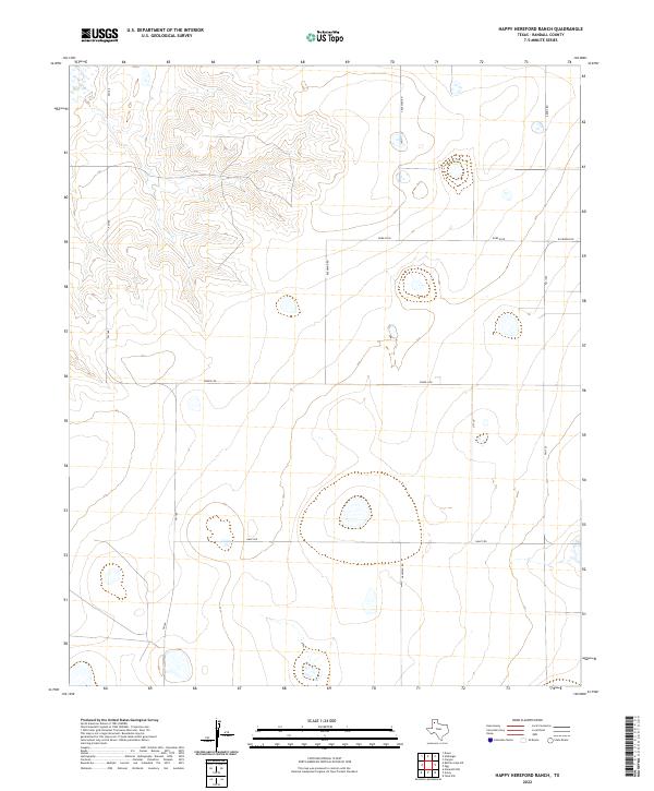 US Topo 7.5-minute map for Happy Hereford Ranch TX