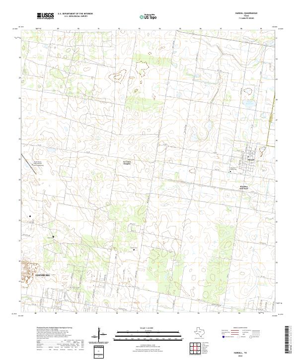 US Topo 7.5-minute map for Hargill TX