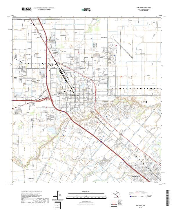US Topo 7.5-minute map for Harlingen TX
